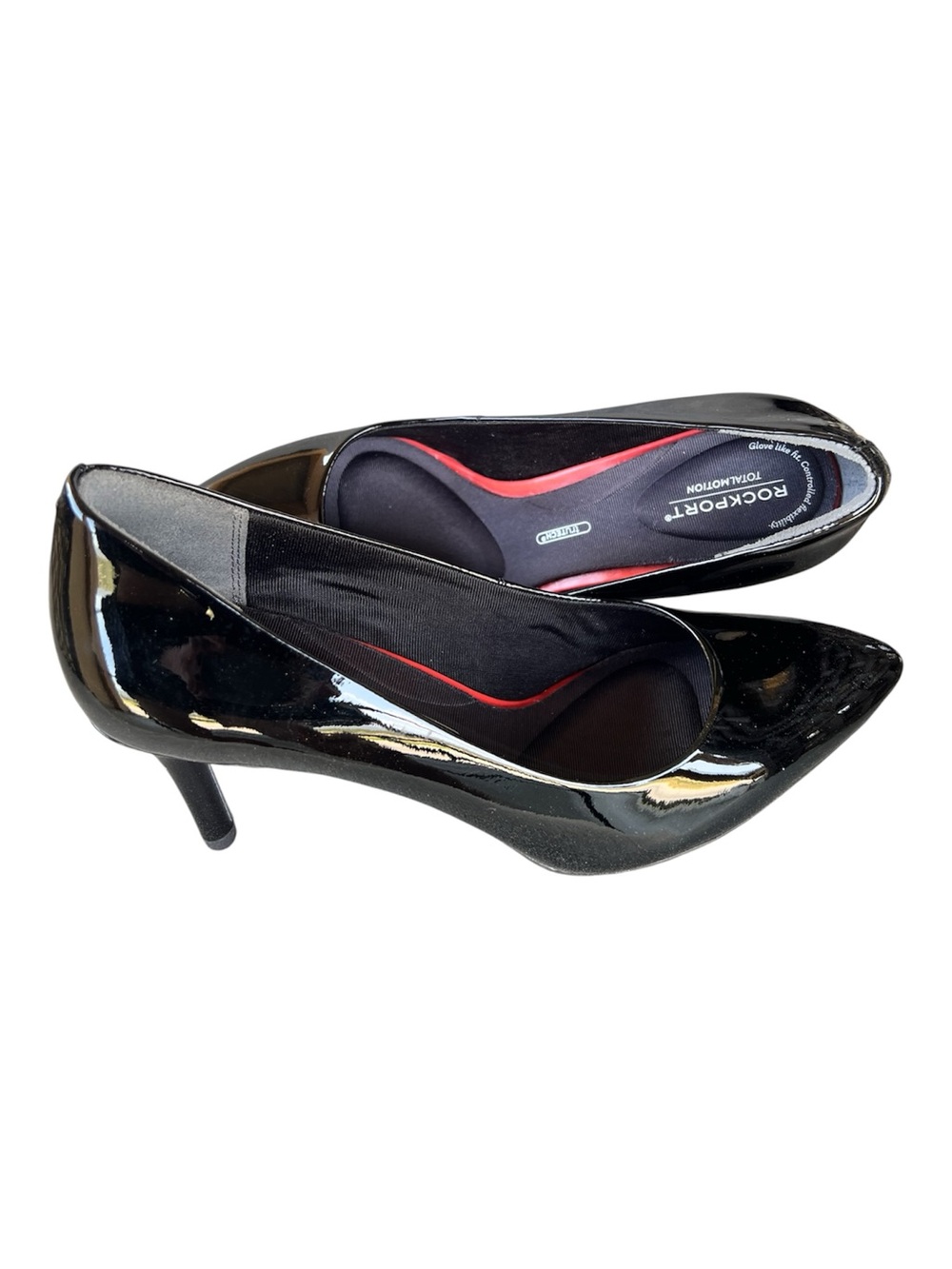 Rockport Total Motion Black Patent Leather High Heels Shoes Size 7M